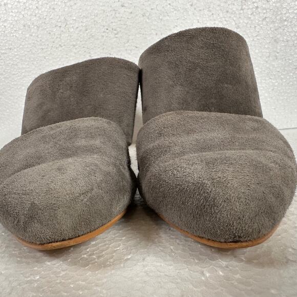 Able Joselyne Gray Suede Slingback Heels Women's 9.5 Pointed Toe 3.25" Heel - Picture 5 of 10